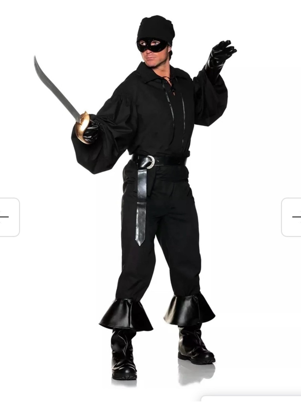 Deluxe Westley The Princess Bride Men’s Adult Costume One Size Black 7-Piece Set
